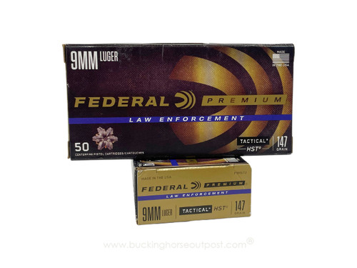 Federal Premium HST 9MM 147 Grain Jacketed Hollow Point 50rds Per Box (P9HST2) - Police Trade In - FREE SHIPPING ON ORDERS OVER $200  Federal Premium HST 9MM 147 Grain Jacketed Hollow Point 50rds Per Box (P9HST2) - Police Trade In - FREE SHIPPING ON ORDERS OVER $200