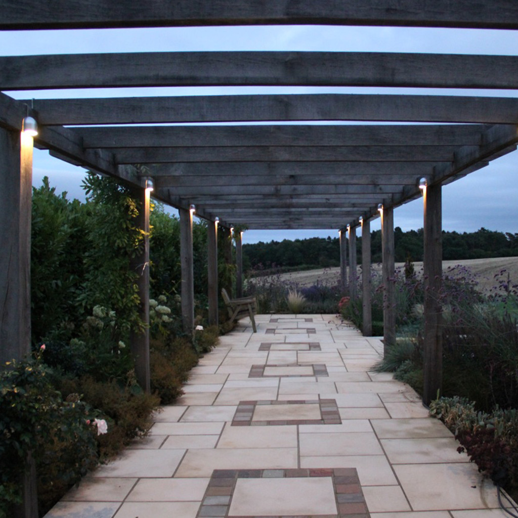 Buff Sandstone Paving In situ