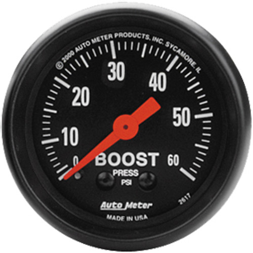 Autometer Z-Series Boost, 0-60 Psi, Mech 2In.
