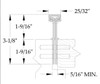 ABH 120" Aluminum Full Mortise Wide Throw Continuous Gear Hinge A110WTHD-120C