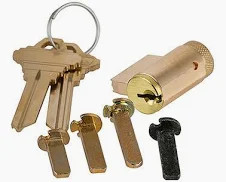 SCHLAGE 40-100 MULTIPLE TAILPIECE C KEYWAY BRASS CYLINDER