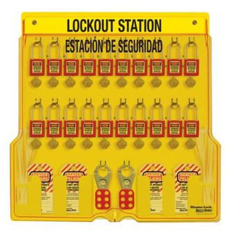 Master Lock 20-Lock Zenex Spanish & English Lockout Station 1484BP410ES