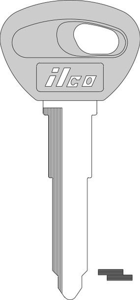 ILCO 1998 - 1999 MAZDA 626 V6 TRANSPONDER KEY MAZ24RT5