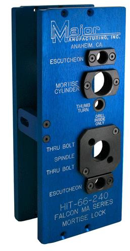 MAJOR MFG Template For Falcon Ma Series Mortise Lock HIT-66-240