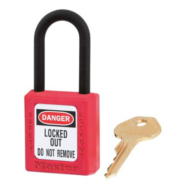 Master Lock Dielectric Thermoplastic Safety Padlock 406RED KD