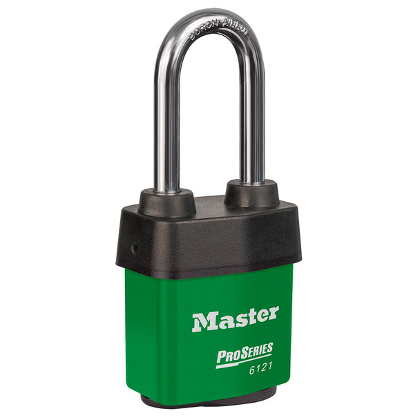Master Lock Pro-Series® Weather Tough Covered Laminated Padlock 6121KALJ GRN