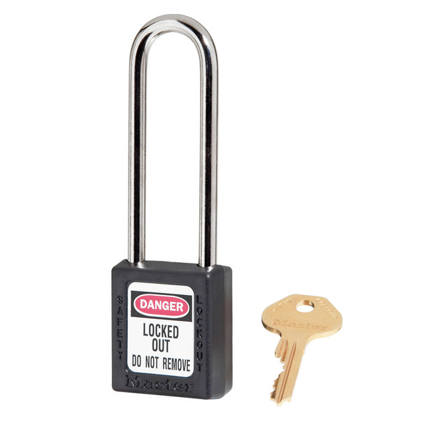 Master Lock Zenex™ Thermoplastic Safety Padlock 410LTBLK KD