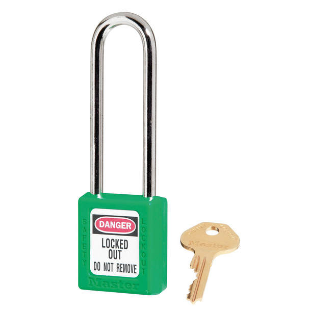 Master Lock Zenex™ Thermoplastic Safety Padlock 410LTGRN KA