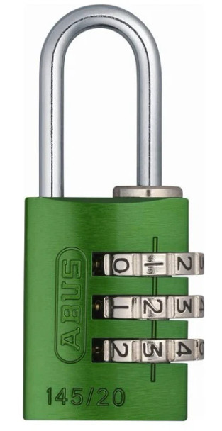 ABUS 145/20 GREEN COMBINATION PADLOCK