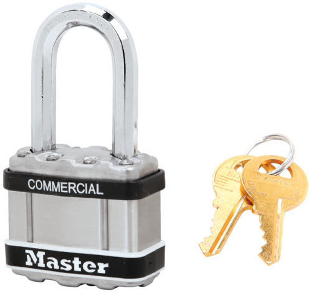 MASTER LOCK STAINLESS STEEL COMMERCIAL PADLOCK M5LF STS KA