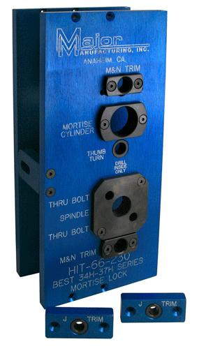 Major Mfg Template For Best 34H-37H-45H-47H Mortise Lock HIT-66-230