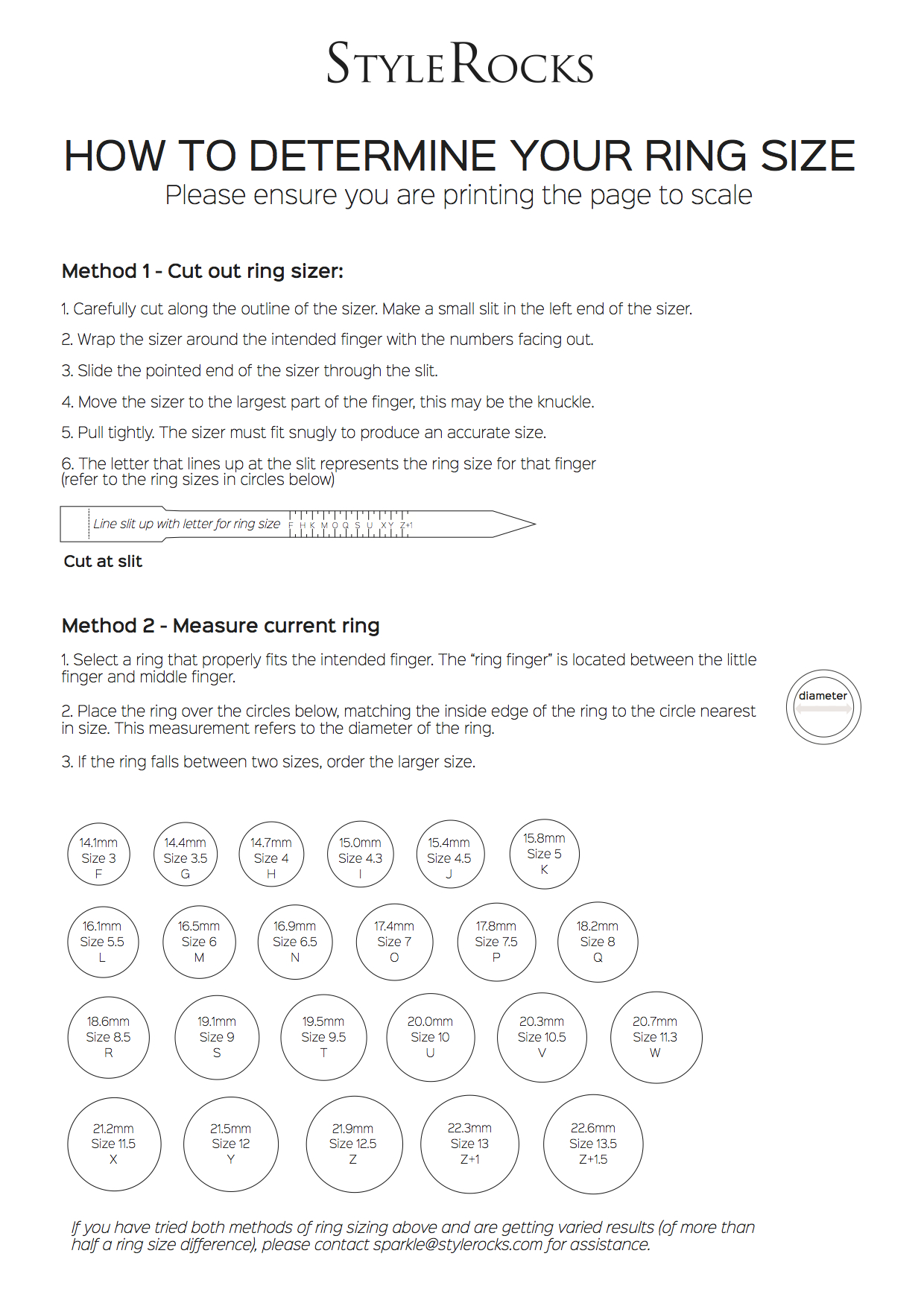 Ring Size Guide Find Your Ring Size DO NOT PURCHASE This Listing - Etsy