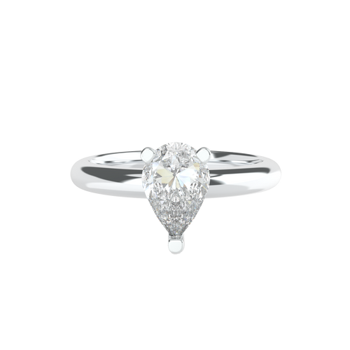 Pear Shaped Solitaire 14ct White Gold Engagement Ring - 'Ravenna ...