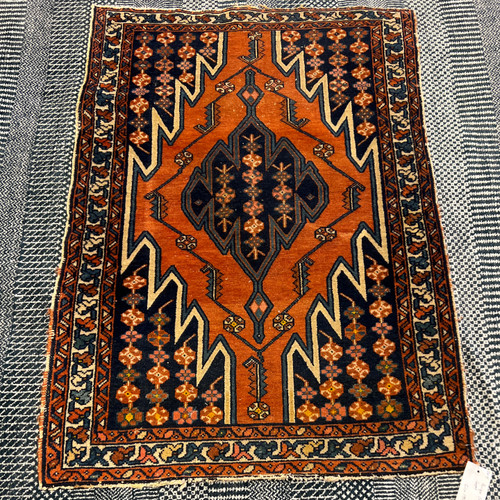 2’9 x 4’ tribal Persian handknotted carpet circa 1930s
