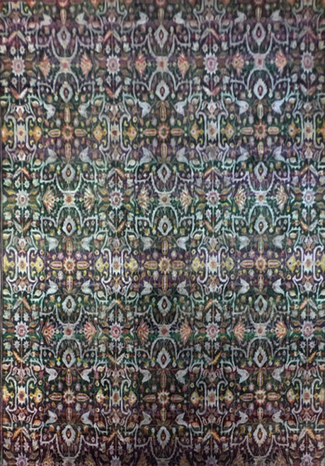9’ x 12’ extra fine sari silk hand knotted carpet 
