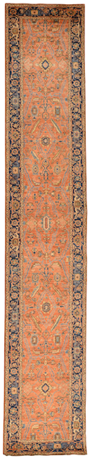 3'2 x 17'8 Tribal Transitional Handknotted Runner Rug