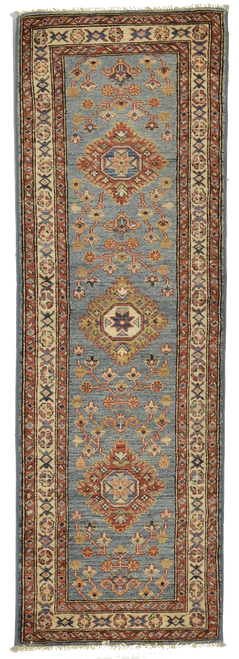 1'11 x 5'11 Super Finely Knotted Kazak Runner rug in Blue