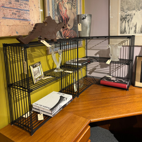 Mid Century Iron Shelving Unit