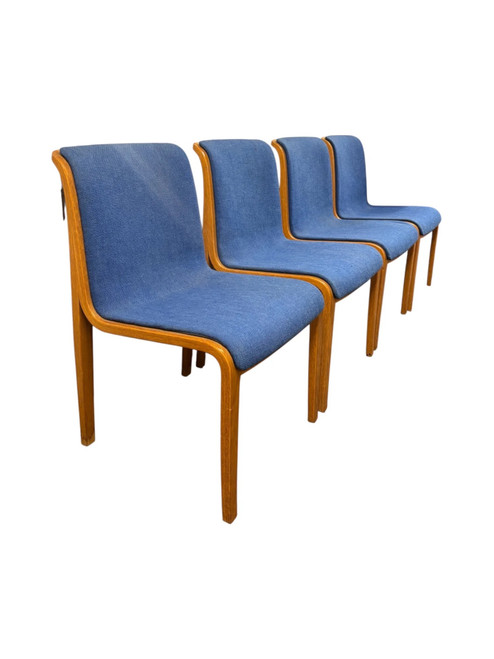 Set of 4 Bill Stephens For Knoll Oak Side Chairs