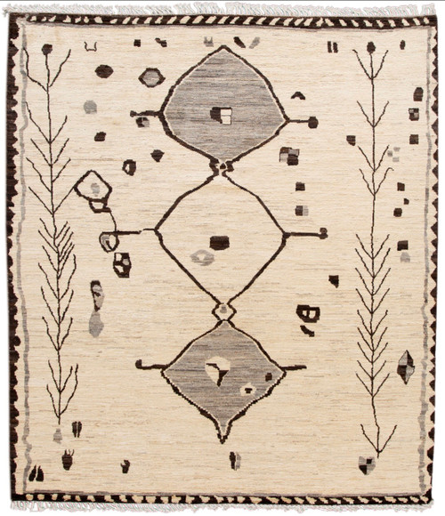 8’4”x9’7” Hand Knotted Moroccan 