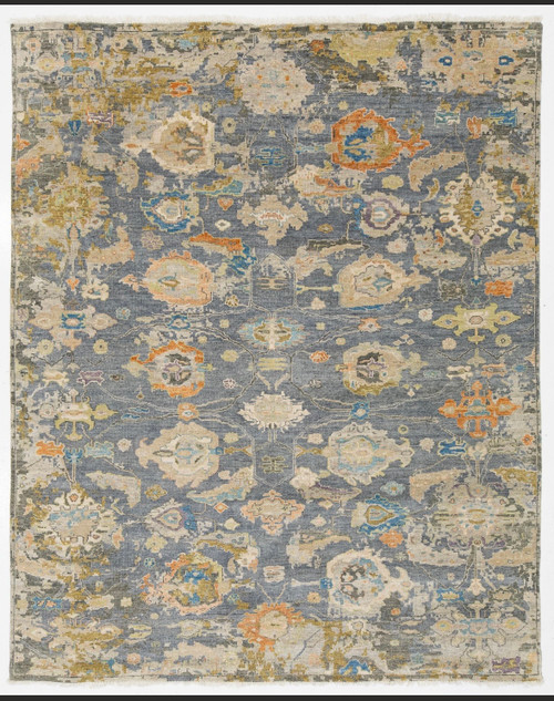 7’10”x9’9” Striking Floral Tabriz