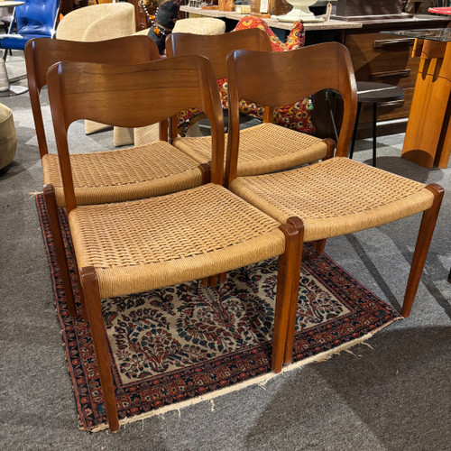 Set of 4 Danish Teak Dining Chairs 