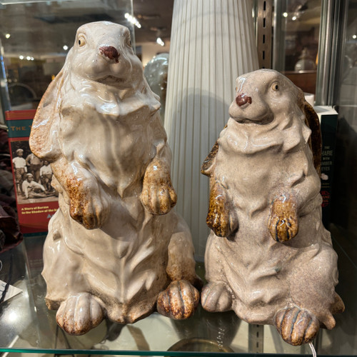 Glazed Pottery Lop-Eared Rabbits