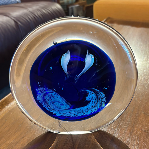 Blown Studio Glass Art Piece and Paperweight 