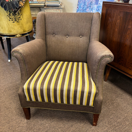 Petite Striped Antique Chair