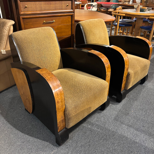 1920s Art Deco Armchairs