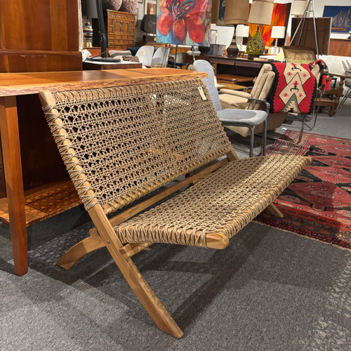 Contemporary Woven Bench