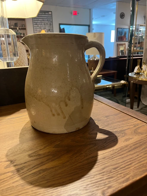 Beautiful hand thrown vintage stoneware pitcher