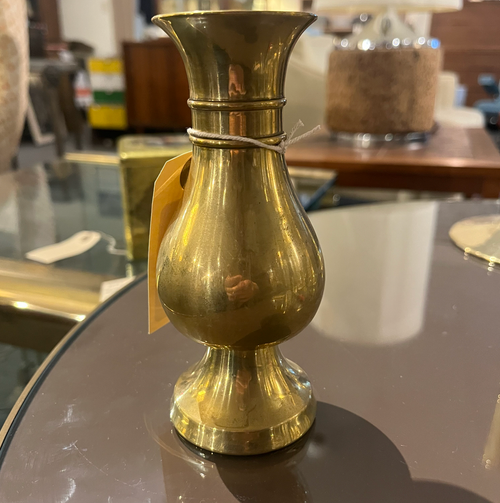 Chinese Polished Brass Heavy Vase