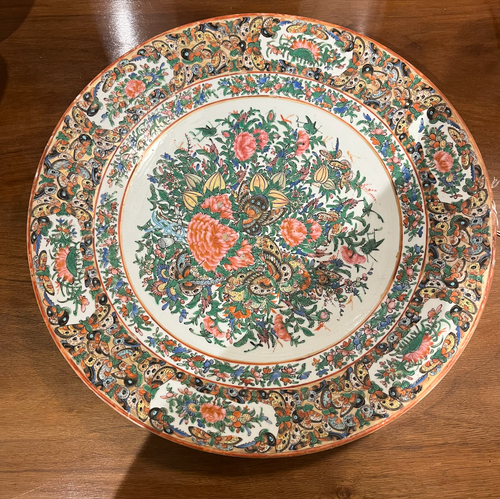 Vintage Chinese Famille Rose Enamelled Platter