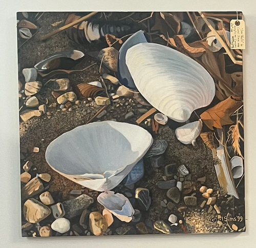 “Sea Shells” by Carol Sims, 1999. Acrylic on canvas, 24" square.