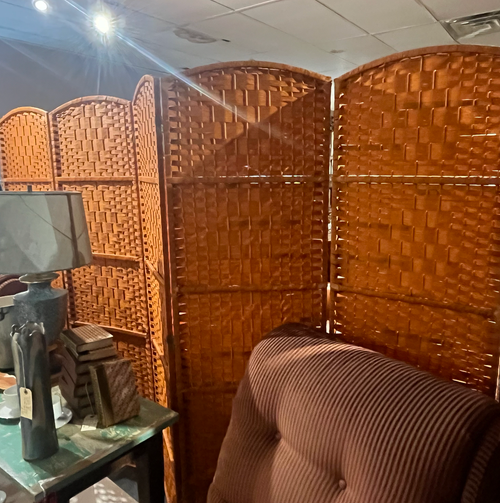 Large woven room divider.