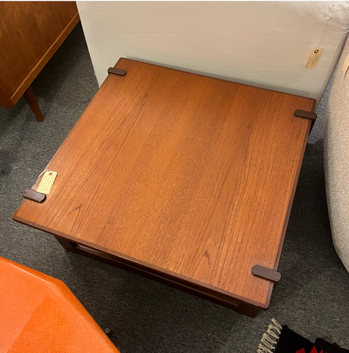 Canadian MCM teak square coffee table; c. 1970s; by RS Associates, Montreal