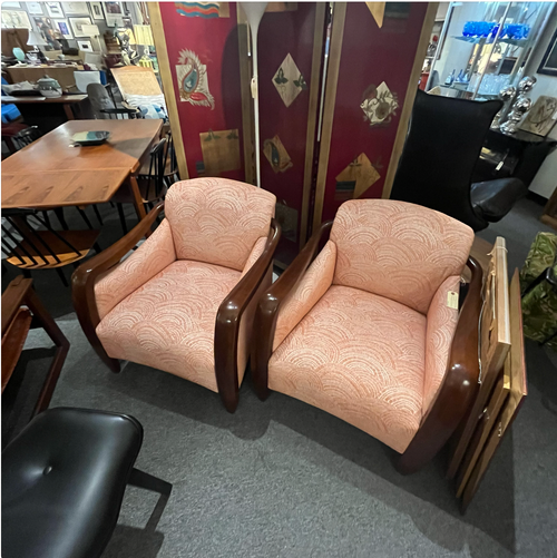 Vintage Sam Moore armchairs; newly reupholstered
