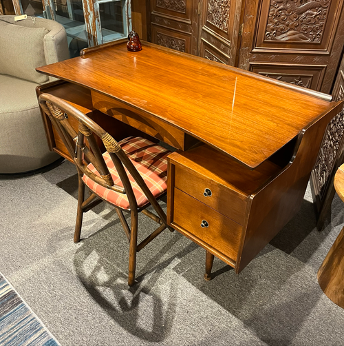 Mainline by Hooker walnut desk with floating top