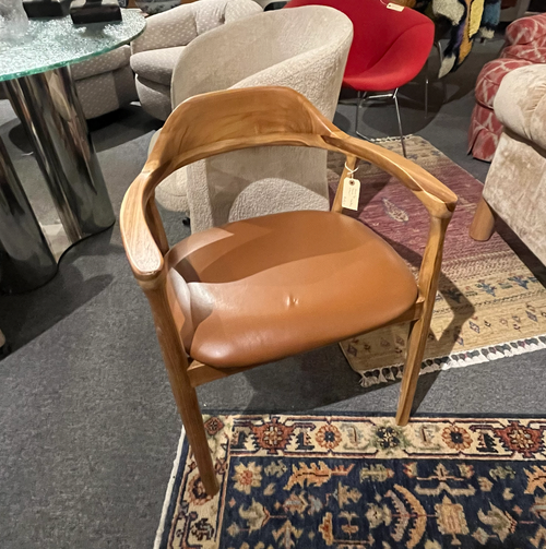 Lovely teak + leather chair