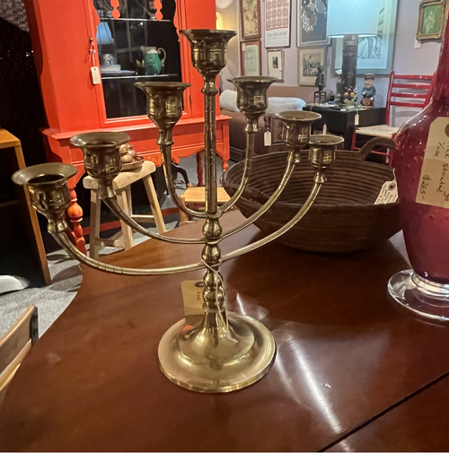 Set of 2 Brass Candelabra