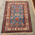 3‘3“ X 5‘0“ blue, red and ivory tribal geometric handknotted kazak Style Carpet