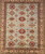 8’5 x 10’5 Handknotted aqua blue, red and multicolor tribal geometric Kazak carpet