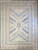9’1 x 12’4 beautiful ivory, blue and faint orange tribal geometric handknotted carpet 