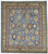 8’4 x 9’7 tribal geometric blue and multicolored handknotted wool carpet 