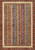3'4 x 4'9 Multicolor Tribal Geometric Stripe Carpet