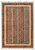 3'4 x 4'9 Multicolor Tribal Geometric Stripe Carpet