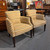 Striped Armchairs by A. Rudin 