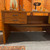 Mid century desk with two drawers and lower shelf 