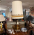 Large 60s Regency style globe lamp with second Nite-life bulb